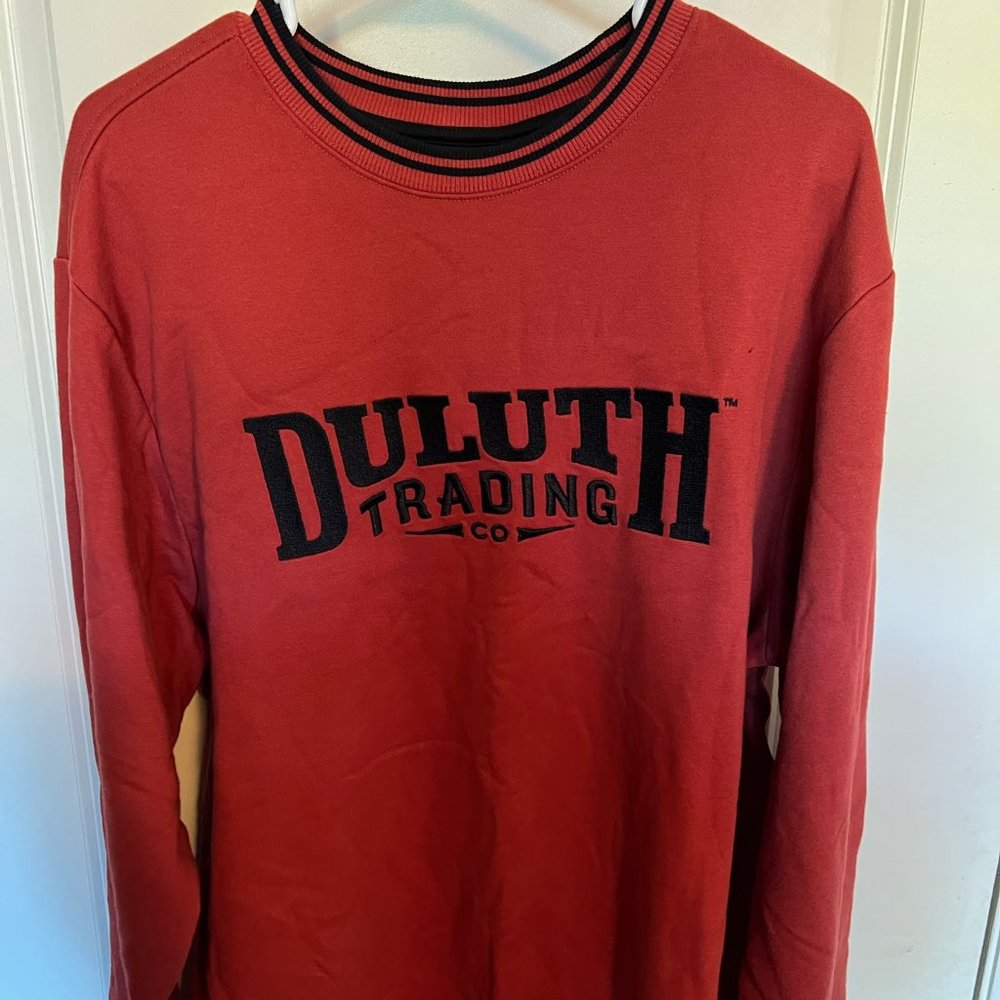 Duluth Trading - Logo Crew Neck Sweatshirt - Red - Like New - L